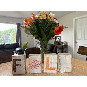FALL Wood Blocks – Hand Crafted Autumn Decor – Made in Canada
